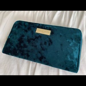 Teal Crushed Velvet Wallet